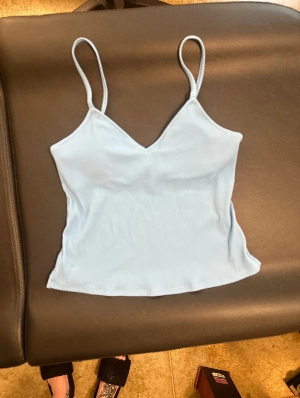 aerie Light Blue V-Neck Spaghetti Strap Camisole